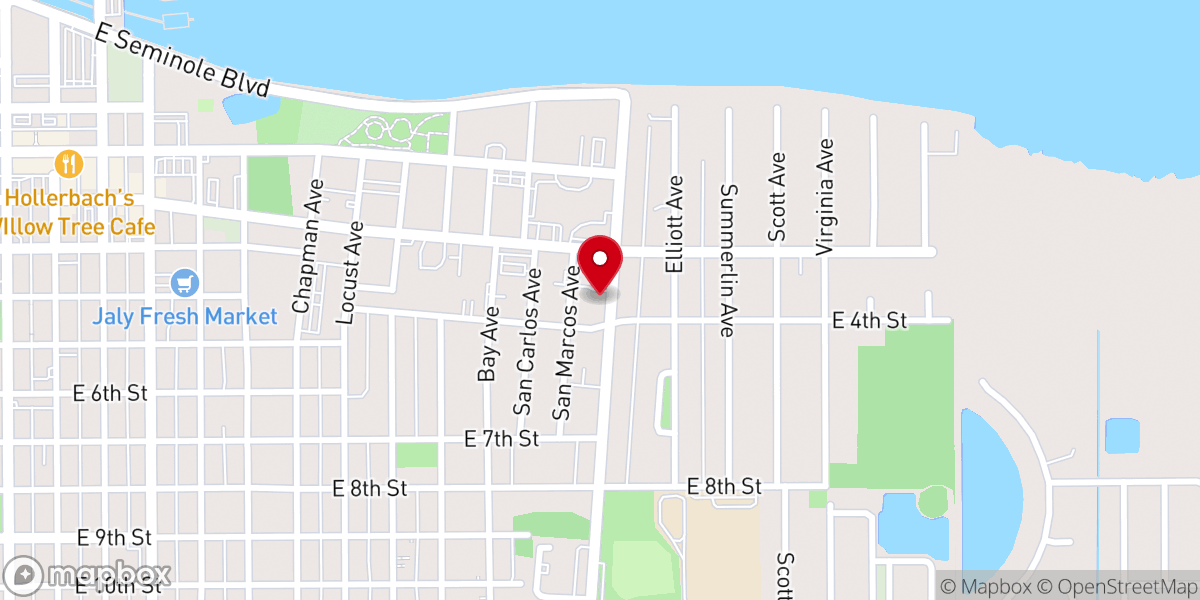 Map showing location of Unity Christian Center of Sanford