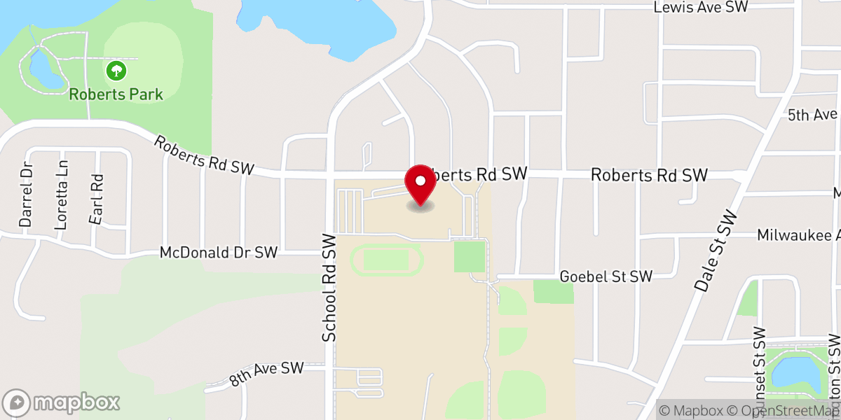 Map showing location of Hutchinson High School