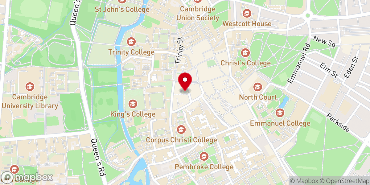 Map showing location of St Edward King & Martyr C Of E Church