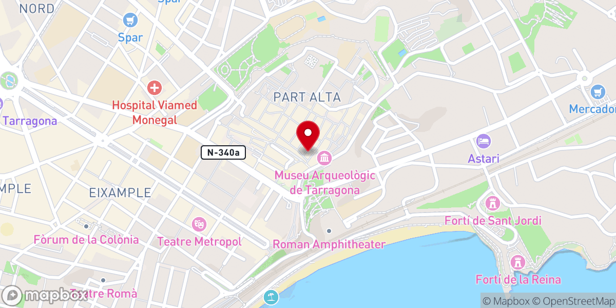 Map showing location of Iglesia de Nazaret