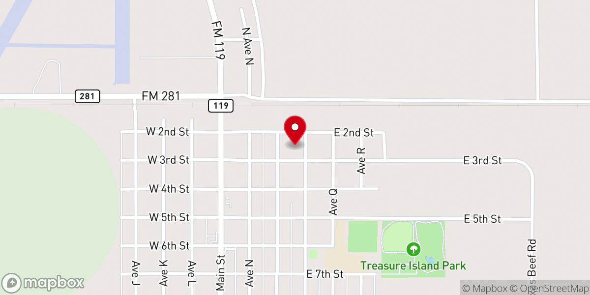 Map showing location of Bible Baptist Church