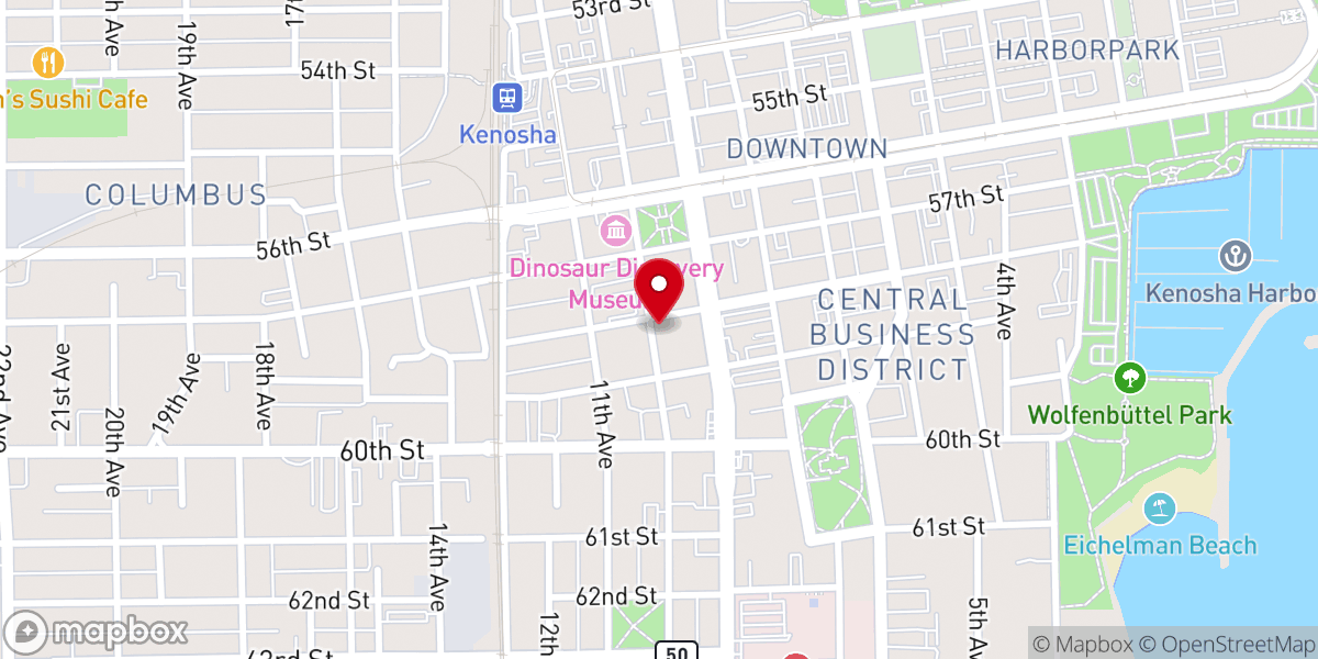 Map showing location of Saint James Roman Catholic Church