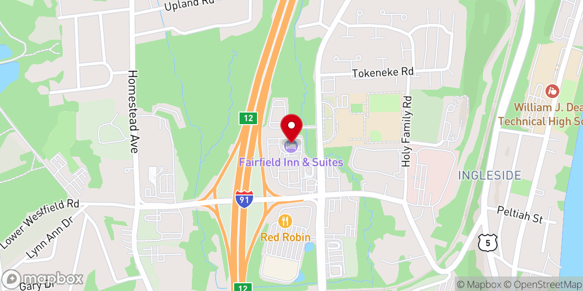Map showing location of Fairfield by Marriott Inn & Suites Springfield Holyoke