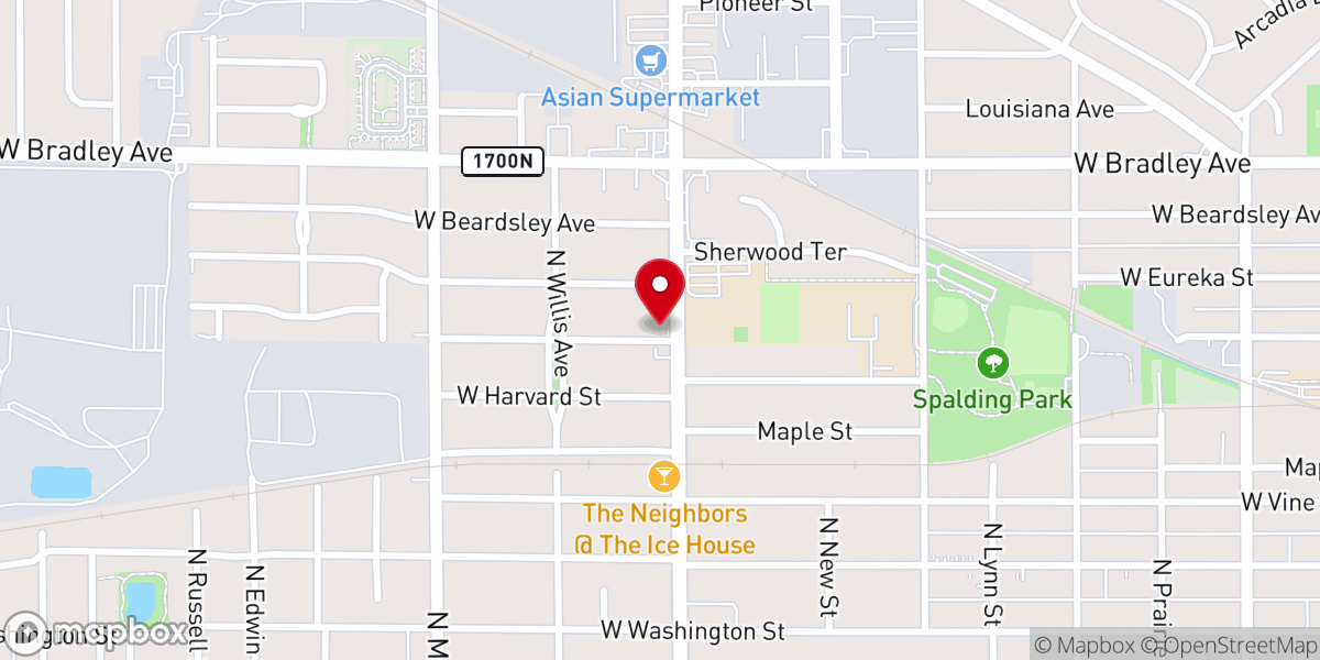 Map showing location of Apostolic Faith Church