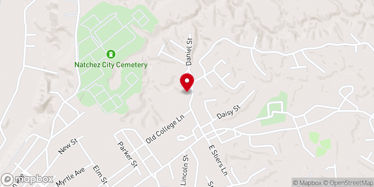 Map showing location of Mount Nebo Baptist Church