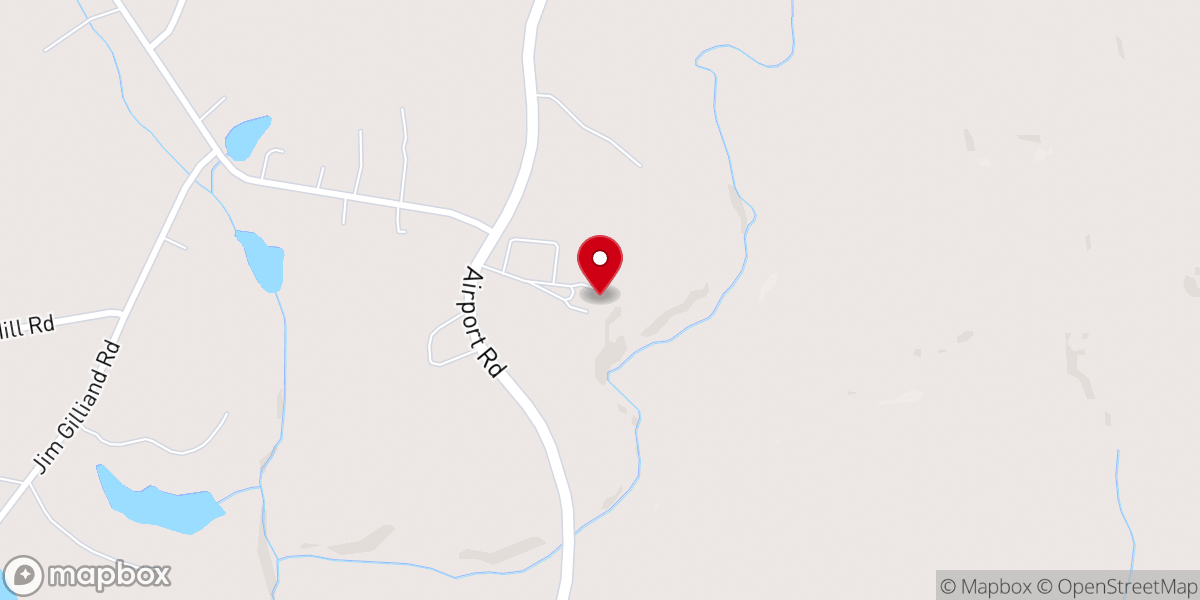 Map showing location of Brush Creek Church