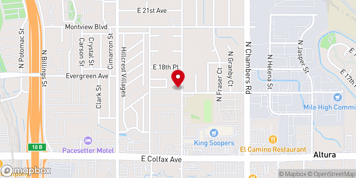 Map showing location of Mt Moriah Missionary Baptist
