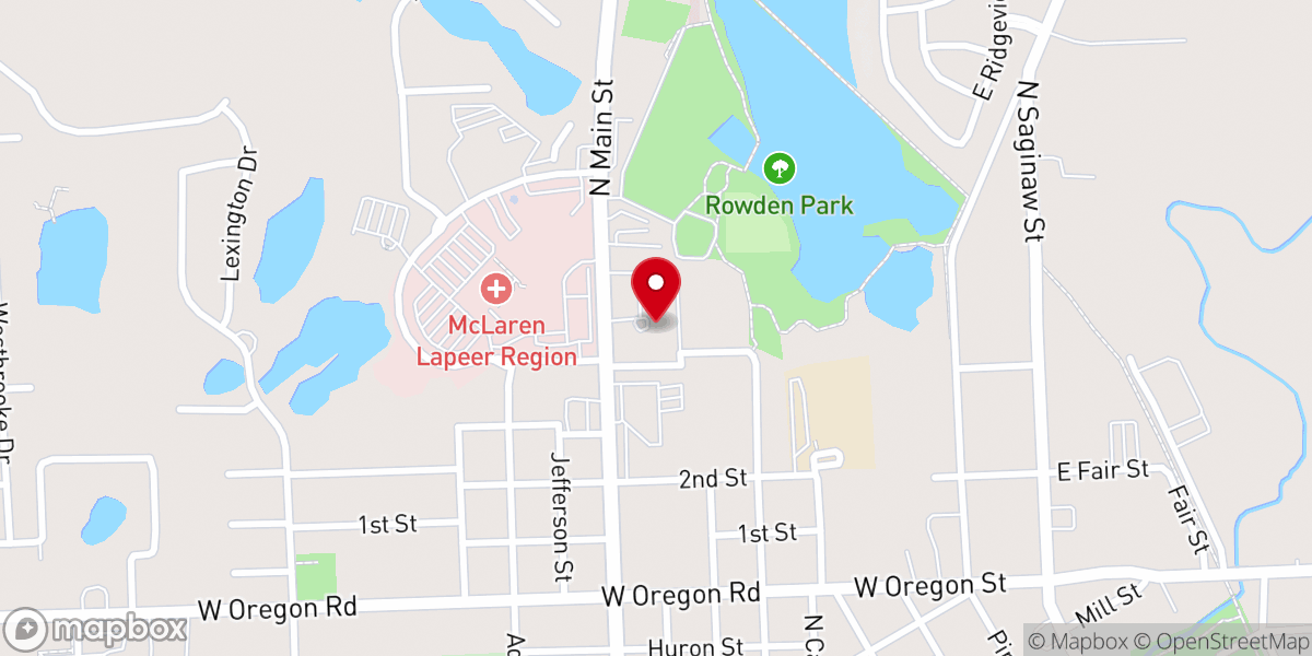 Map showing location of Trinity Methodist Church