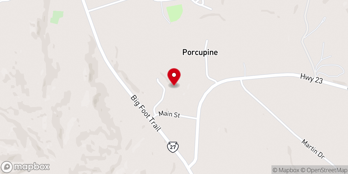 Map showing location of Two Eagle Faith