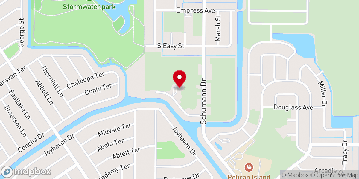 Map showing location of Bible Baptist Church