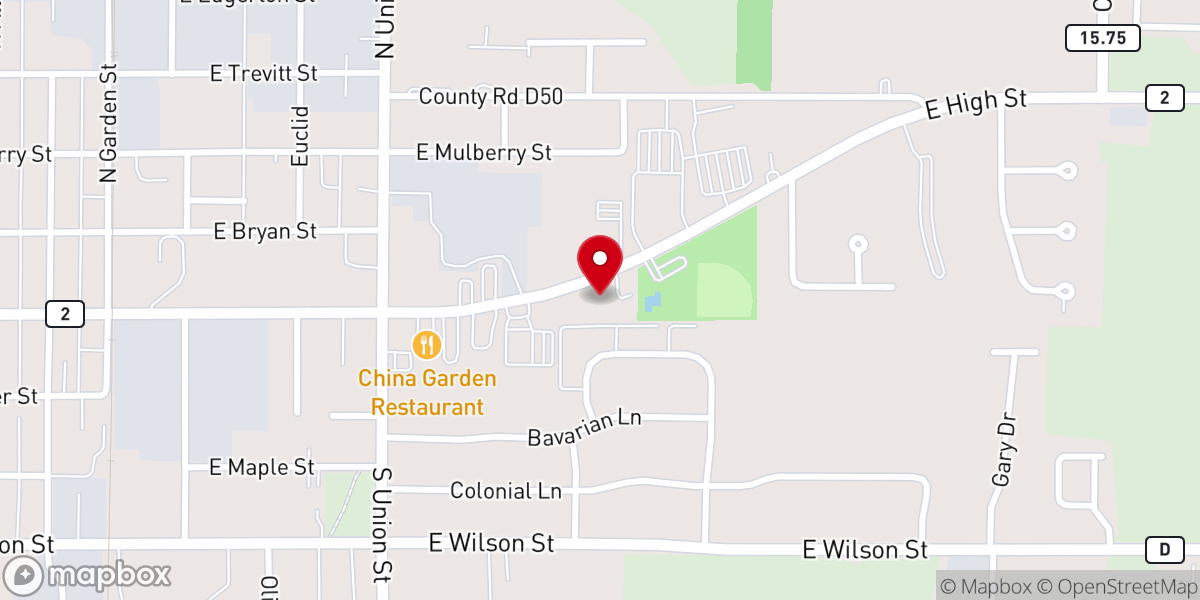 Map showing location of La Bonita Bakery