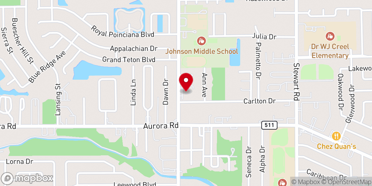 Map showing location of St Timothy Lutheran Church