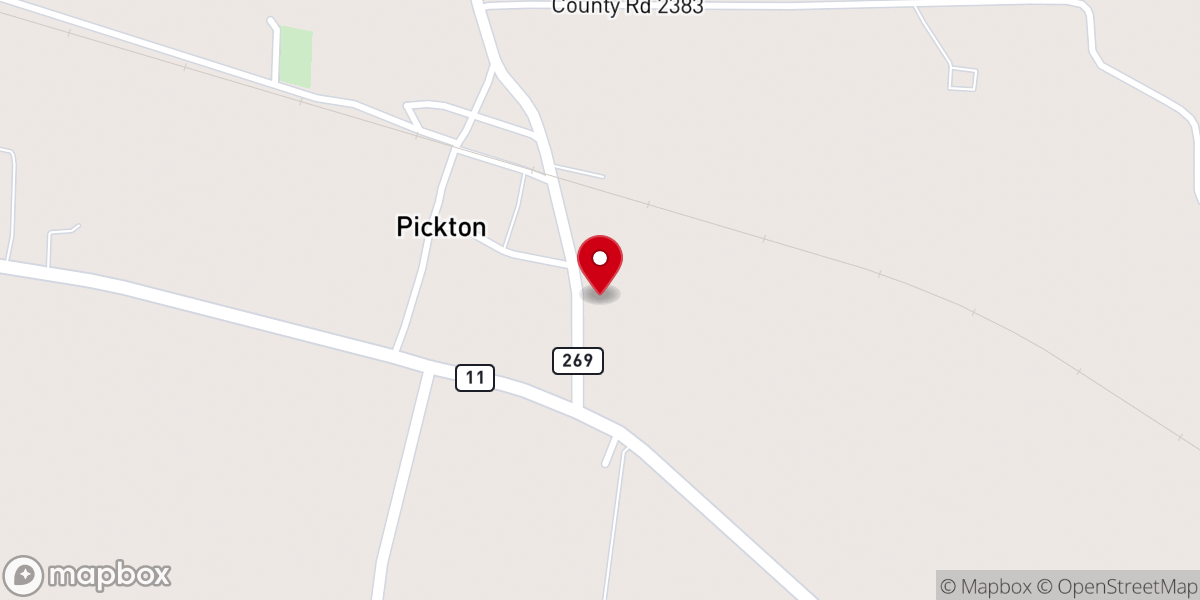 Map showing location of Tabernacle Baptist Church