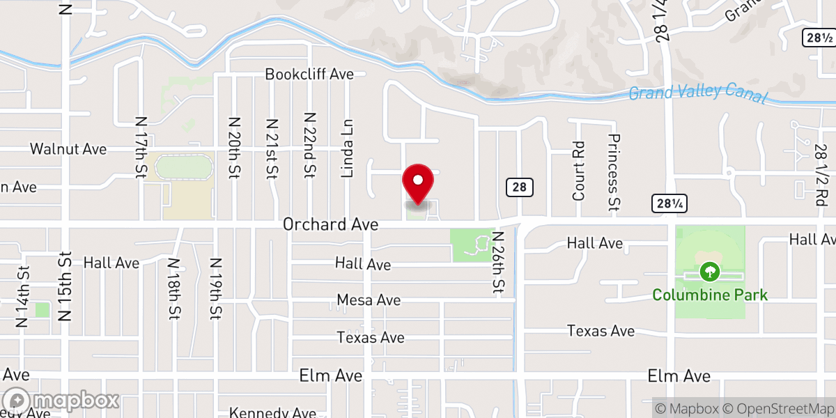 Map showing location of Providence Reformed Church