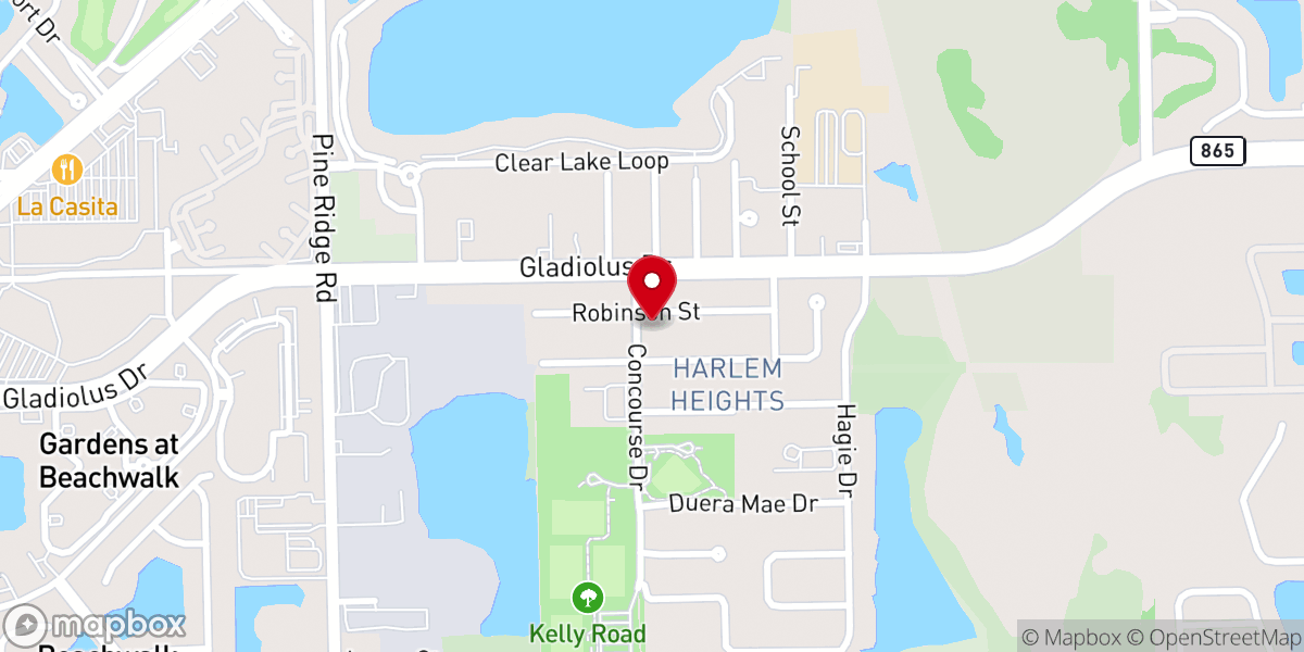 Map showing location of Mt Pleasant Missionary Baptist