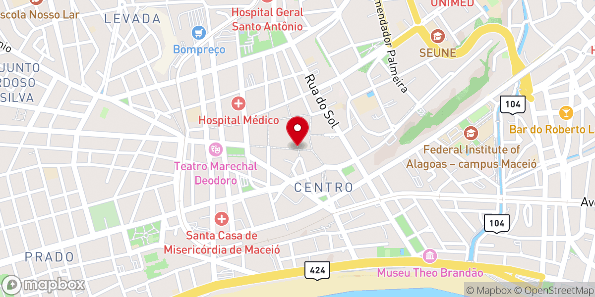 Map showing location of Igreja Nossa Senhora do Livramento
