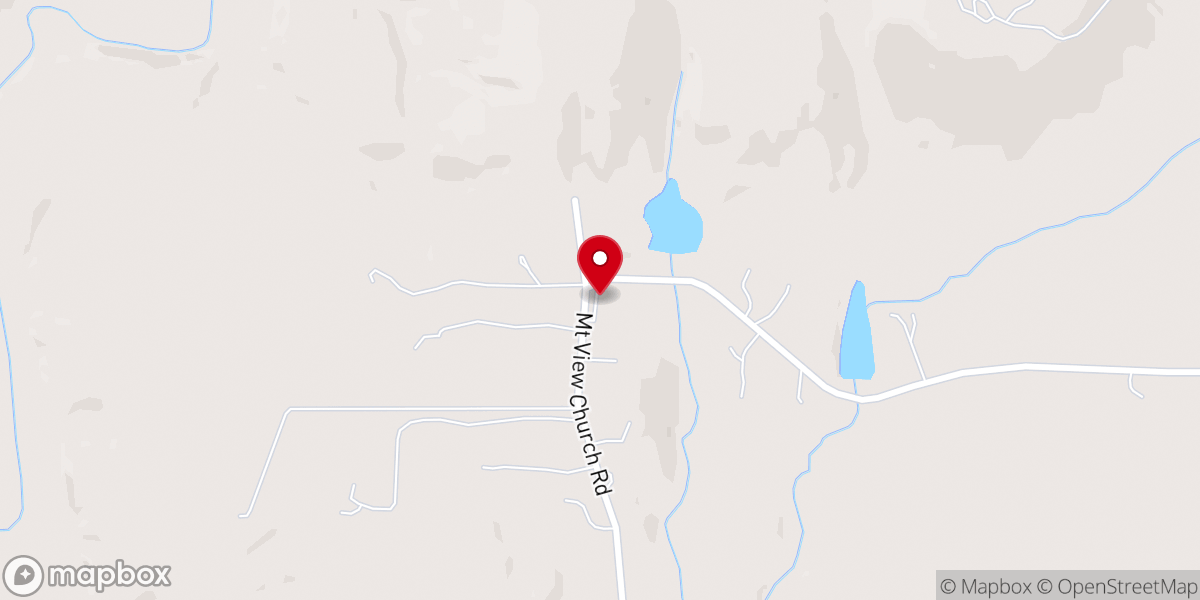 Map showing location of Mountain View Independent Methodist Church