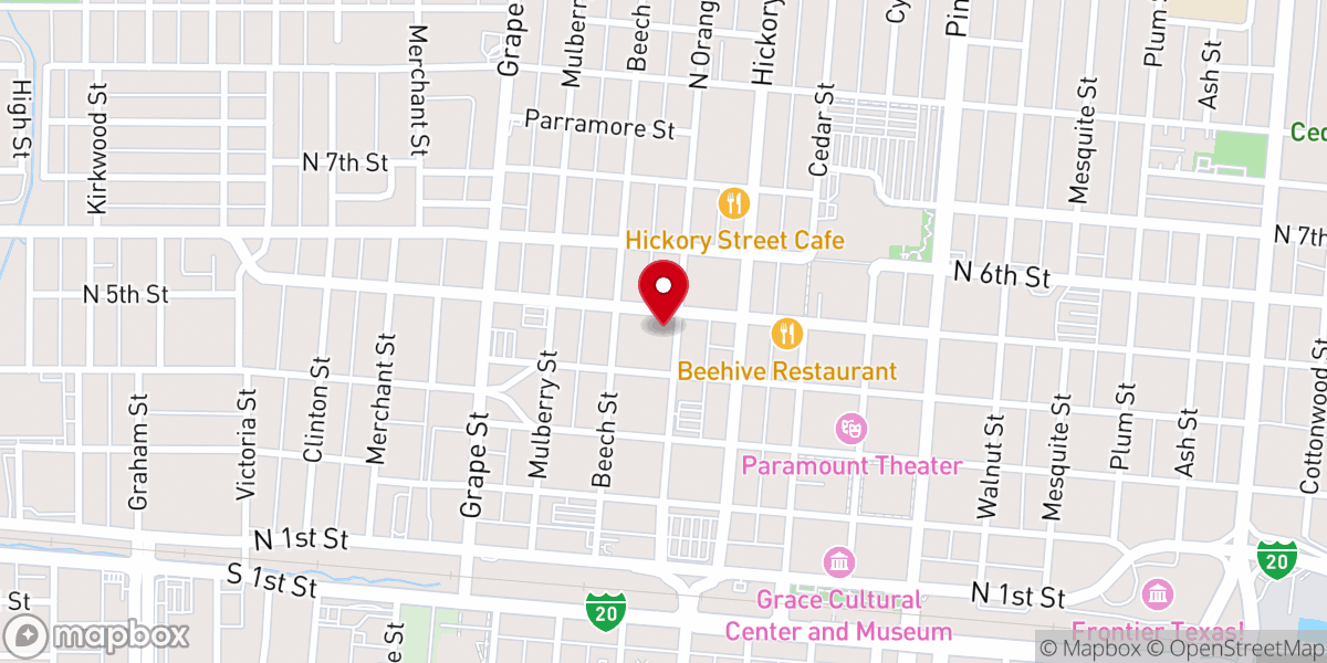 Map showing location of First Central Presbyterian Church
