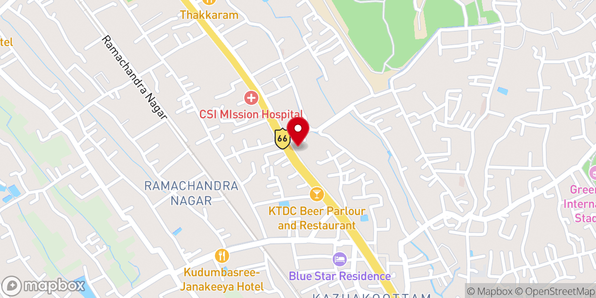 Map showing location of Christ AG church