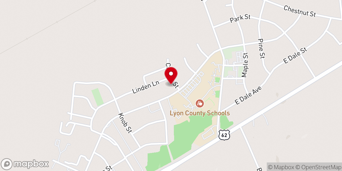 Map showing location of Eddyville Church of Christ