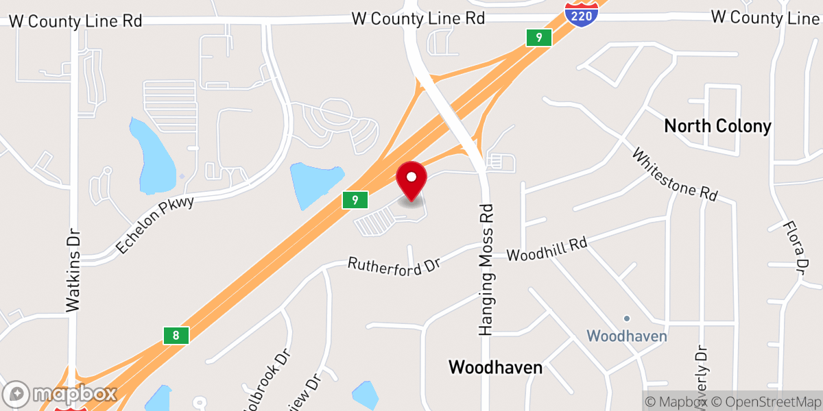 Map showing location of Anderson United Methodist Church