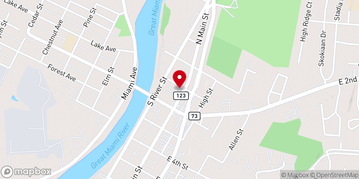 Map showing location of St Mary Church-Franklin