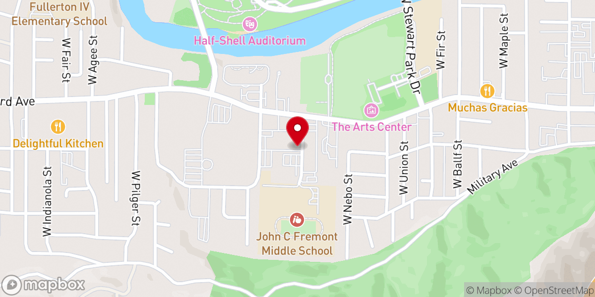 Map showing location of St. Paul Lutheran Church and School (LCMS)