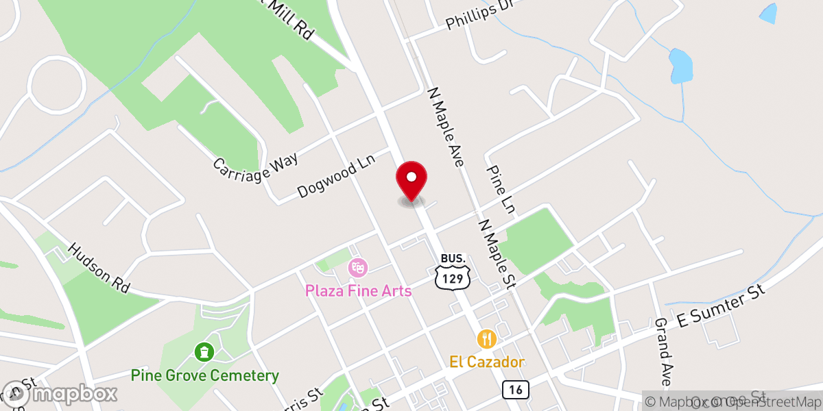Map showing location of All Angels Episcopal Church