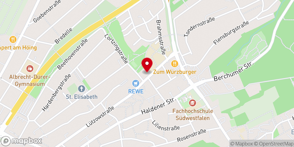 Map showing location of Matthäuskirche - Ev.-Luth. Matthäus-Kirchengemeinde Hagen