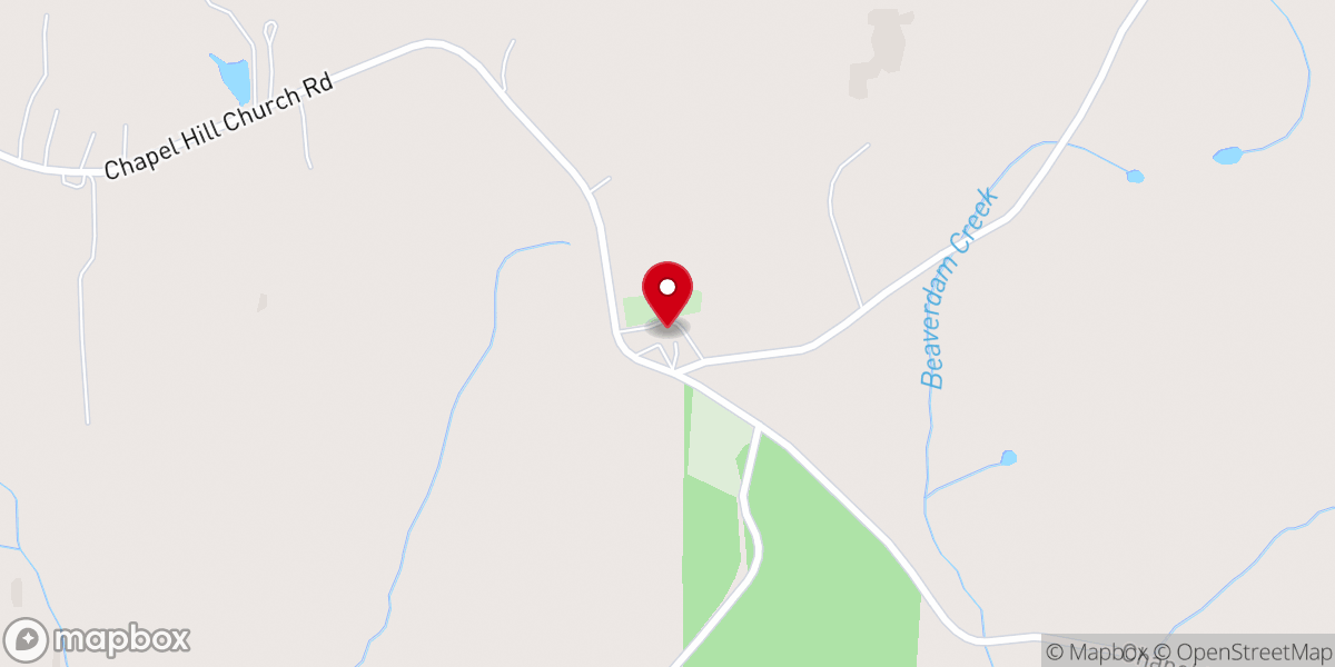 Map showing location of Chapel Hill Church