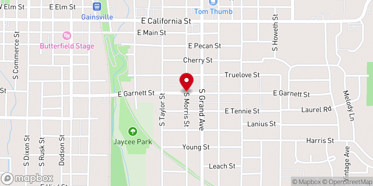 Map showing location of The Jorney Church