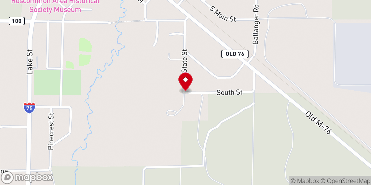 Map showing location of St.Martin Lutheran Church