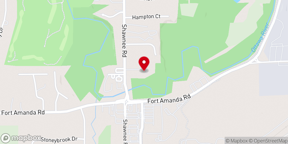 Map showing location of Faith Christian Church
