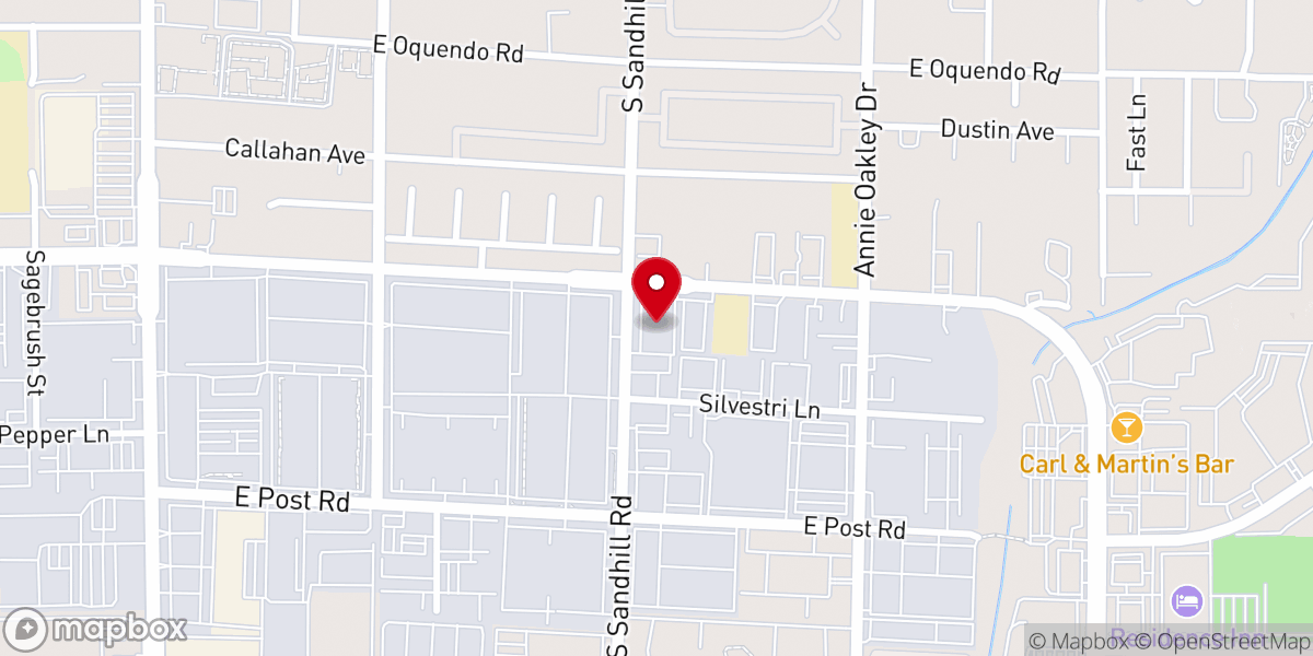 Map showing location of Victory Outreach East Las Vegas