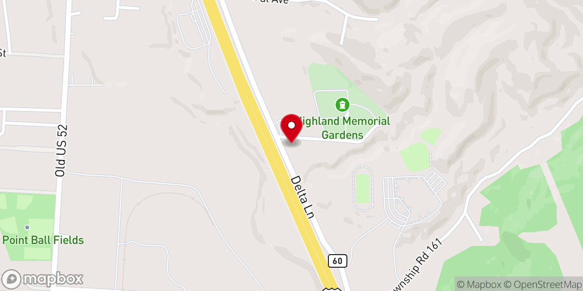 Map showing location of Tri-State Baptist Temple