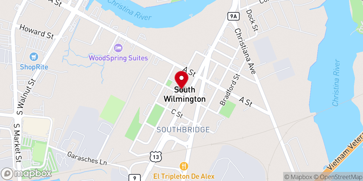 Map showing location of Shiloh Apostolic Church