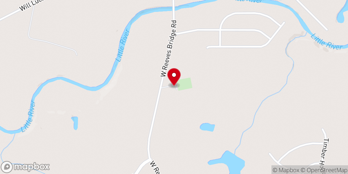 Map showing location of Cumberland Union Free Will Baptist Church