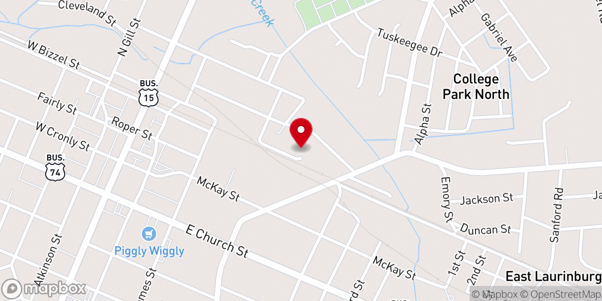 Map showing location of Solid Rock Baptist Church