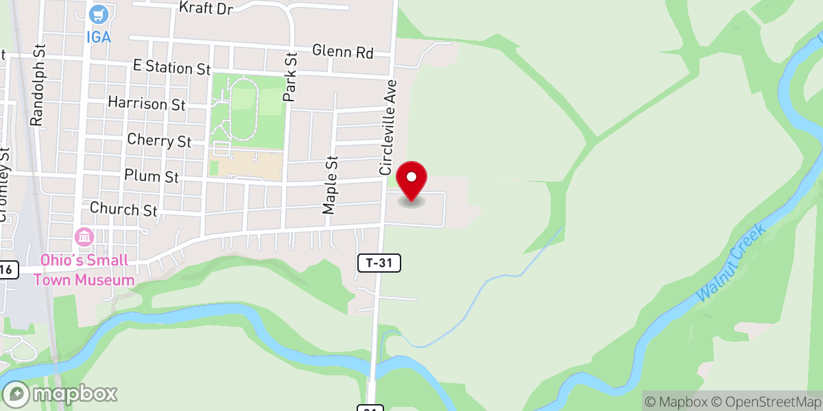 Map showing location of Village Chapel