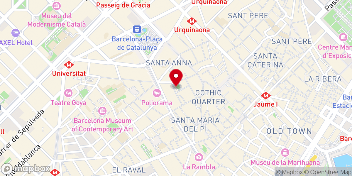 Map showing location of MUHBA Via Sepulcral Romana