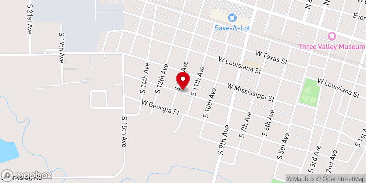 Map showing location of Family Worship Foursquare