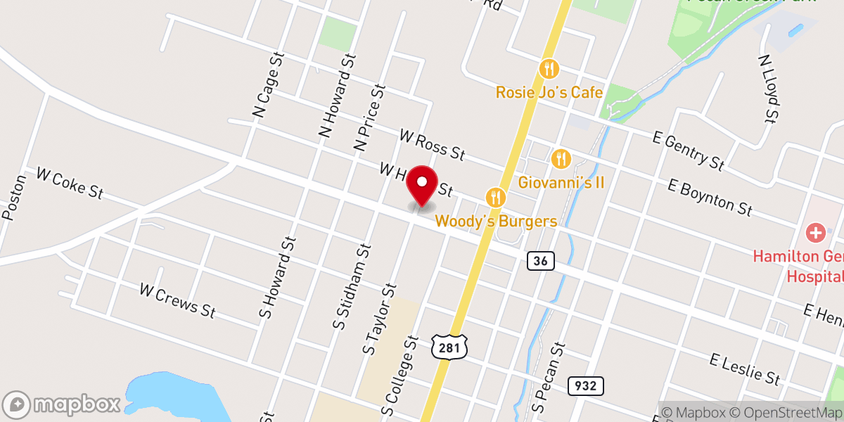 Map showing location of First Methodist Church