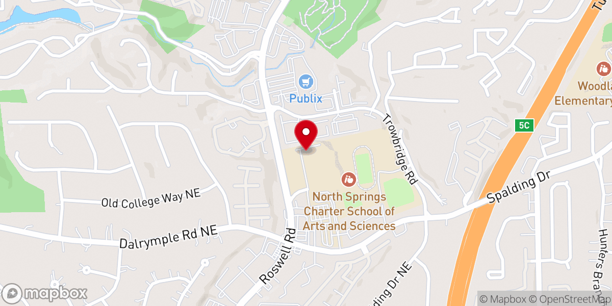 Map showing location of Rapha Church Sandy Springs