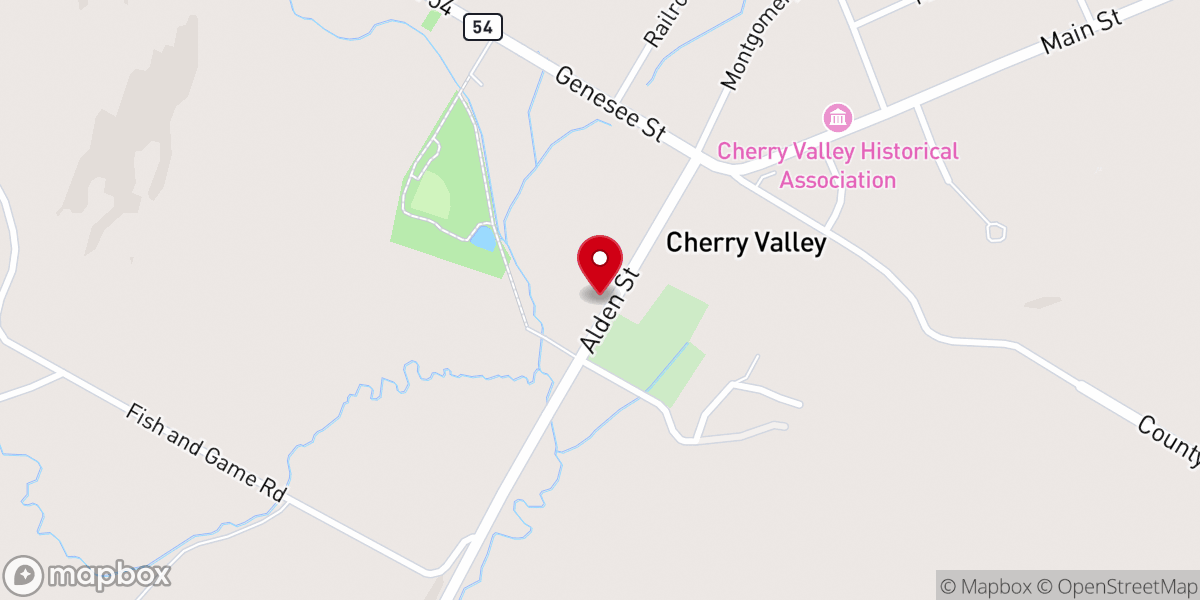 Map showing location of Cherry Valley Assembly of God