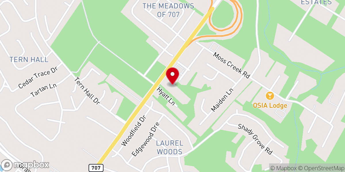 Map showing location of Saved By Grace Freewill Baptist Church