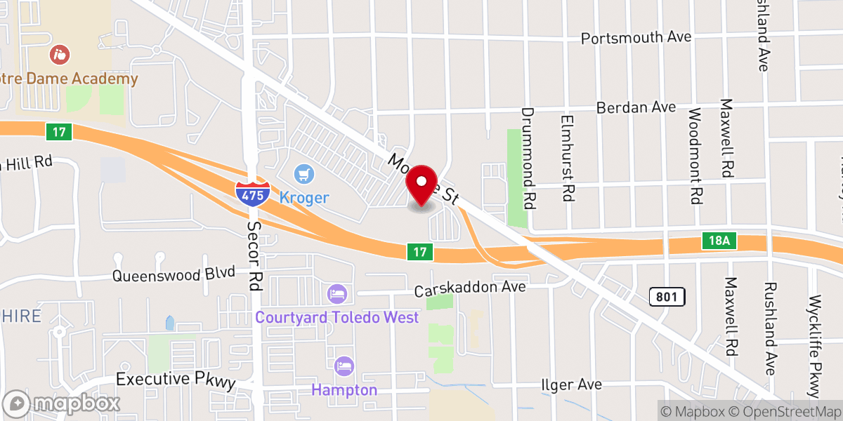 Map showing location of Grace Lutheran Church