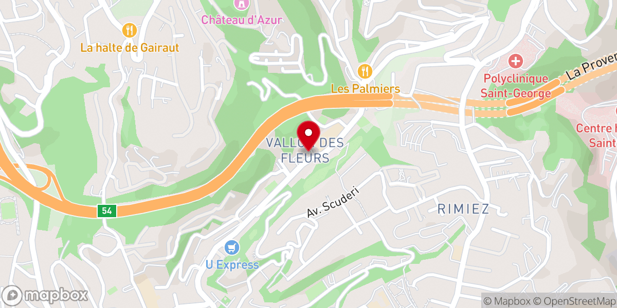 Map showing location of Église Fleuves d'Eau Vive Nice