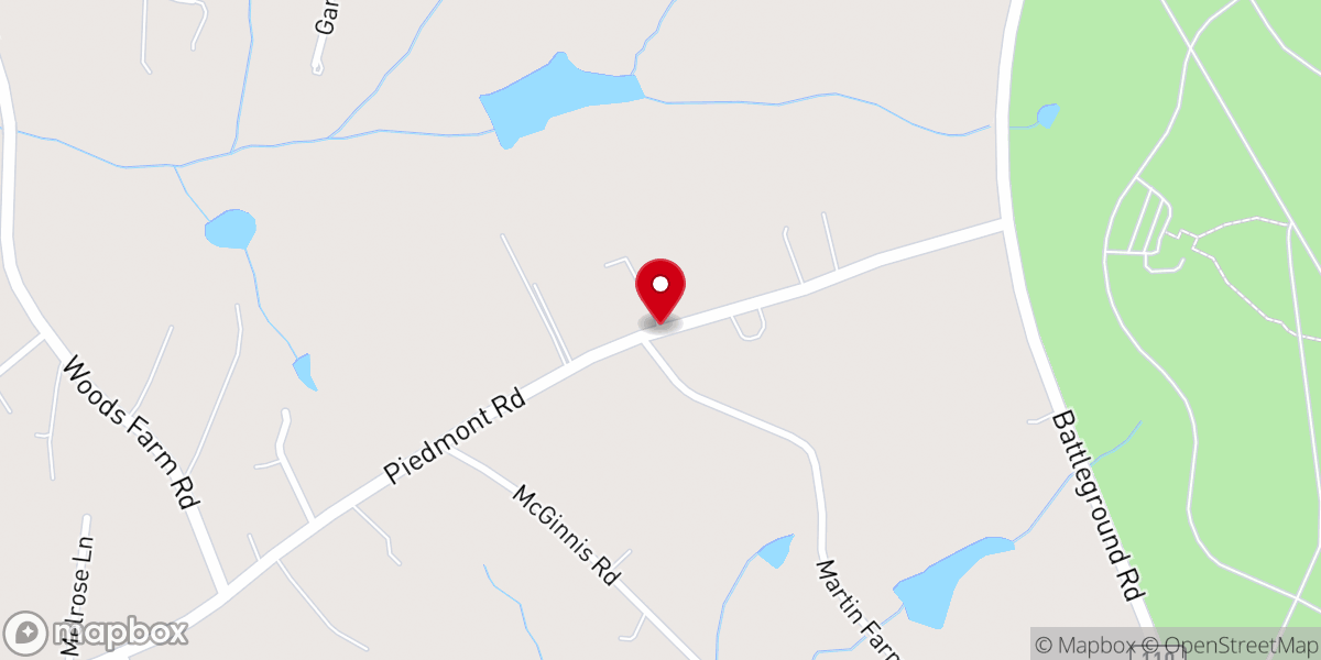 Map showing location of Green Valley Baptist Church