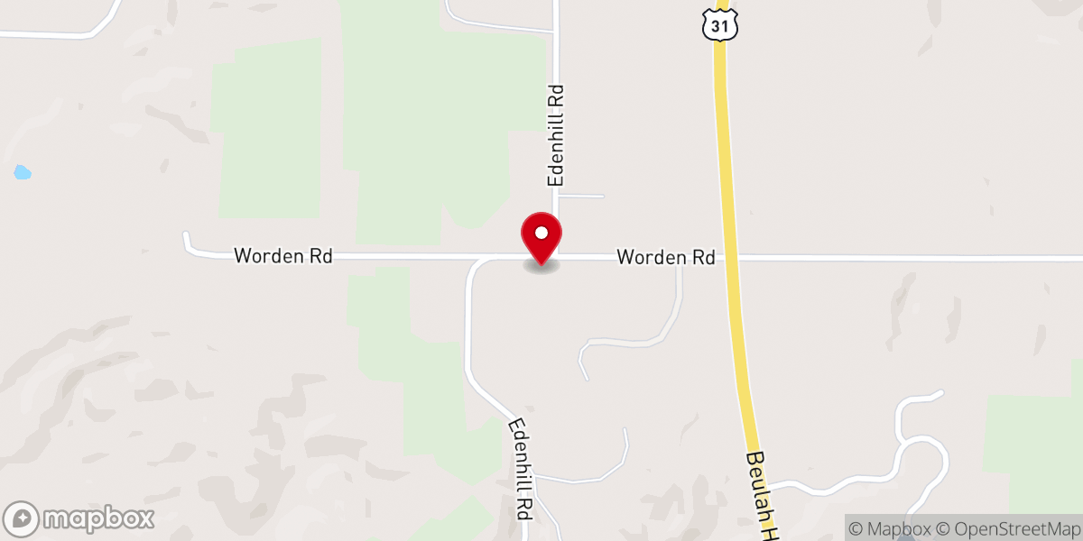 Map showing location of Eden Bible Church