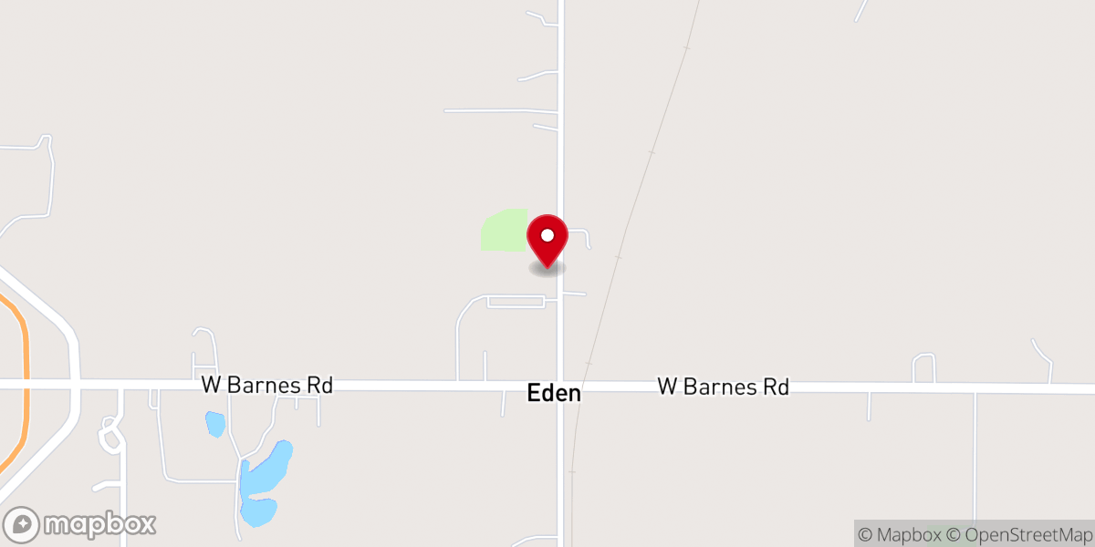Map showing location of Eden United Brethren Church
